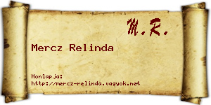 Mercz Relinda névjegykártya